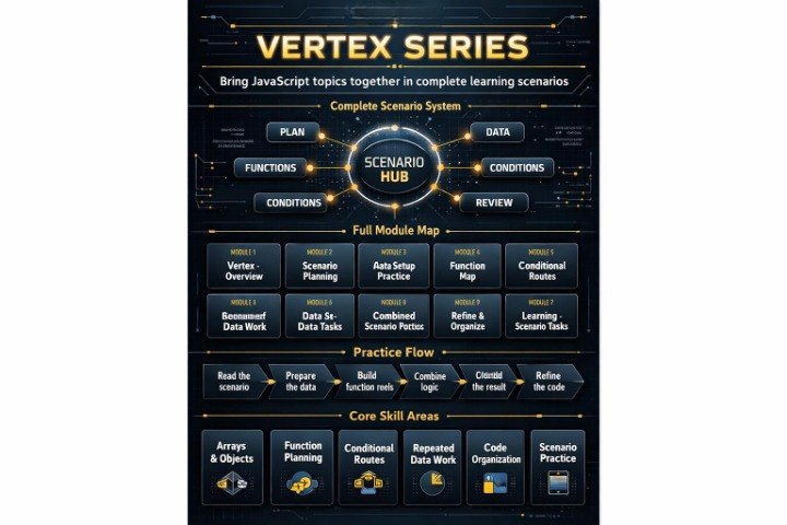 Vertex Series educational tool with navigation menu on a dark background